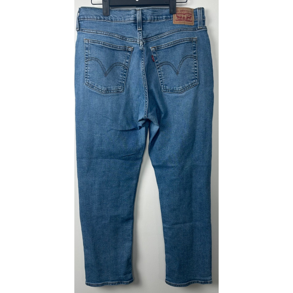 Levi's Wedgie Straight Button Fly Cropped Jeans Maximum Effort Size 32 x 28 C3 - Picture 3 of 7